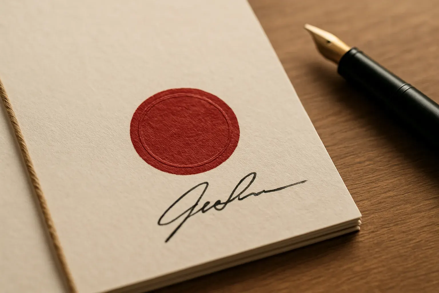 An official certificate bearing an inked stamp and signature.